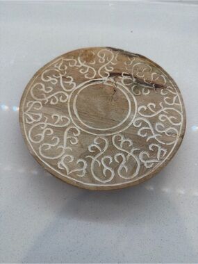 Handmade Carved Wooden Wall Decor in Natural Brown